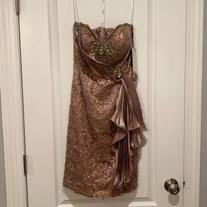 Terani Couture Taupe Dress